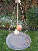 Hanging Bird Dish with Apple Spike